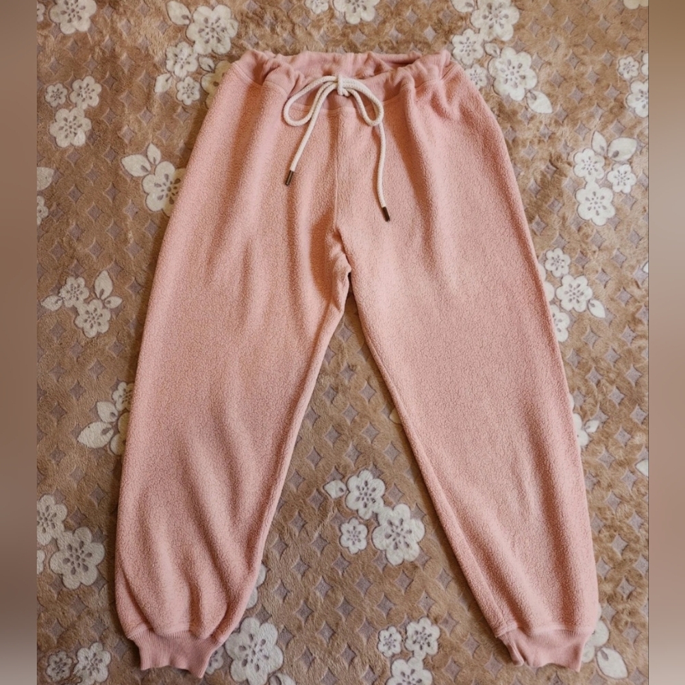 THE GREAT Sherpa Sweatpants Pink Size 1